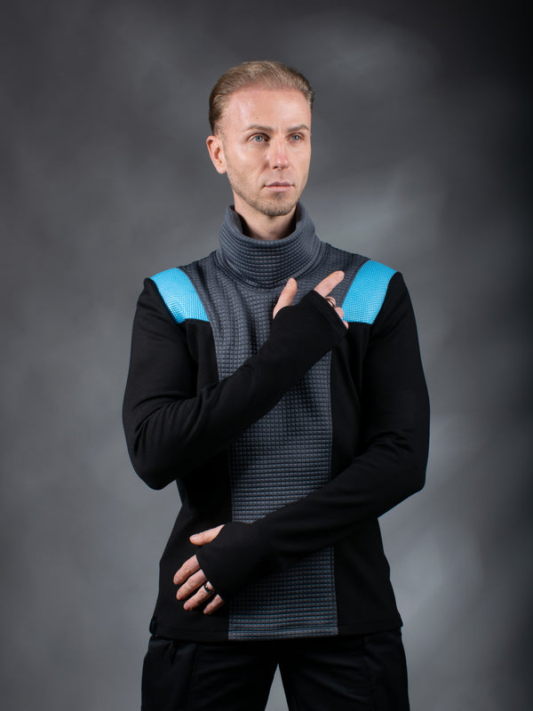 Pull cyberpunk gris CC2-8