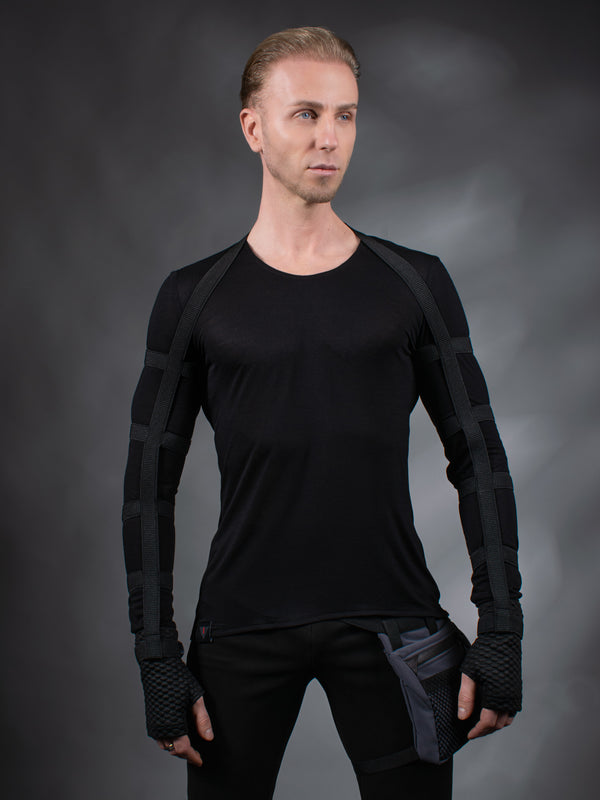 FG-EL Black elastic sleeve harness