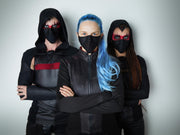 cyberpunk masks futuristic people