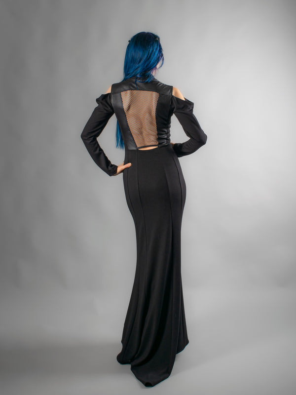PT-AF 36 EU size Black mermaid dress with mesh back