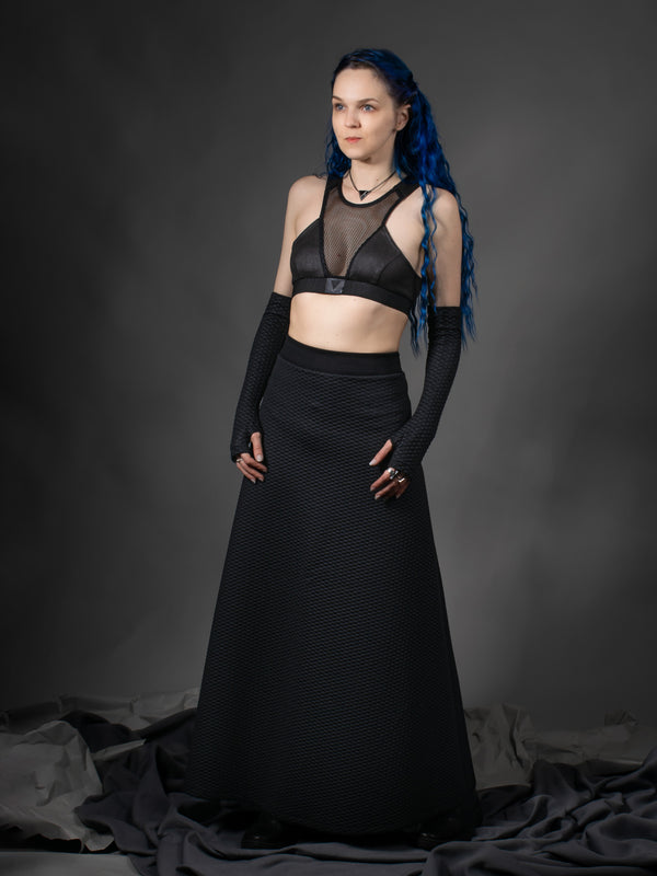 SK-L Q10 Black maxi skirt