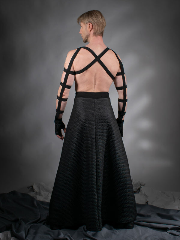 SK-P Q3 Men's maxi skirt with pockets