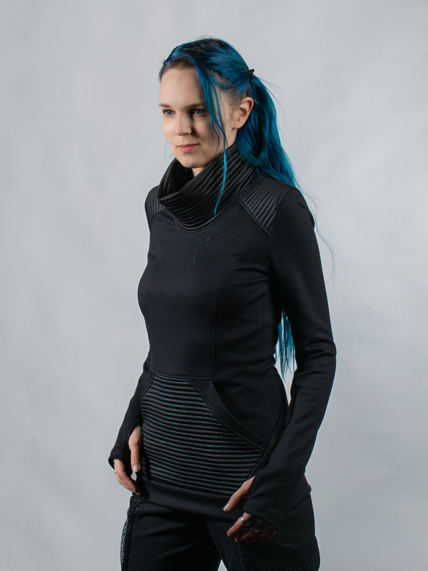 868P Black sci-fi sweater