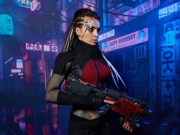 488-L Black cyberpunk vest