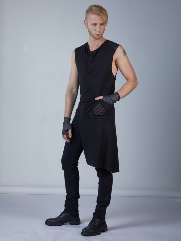 ERL Black asymmetric shirt