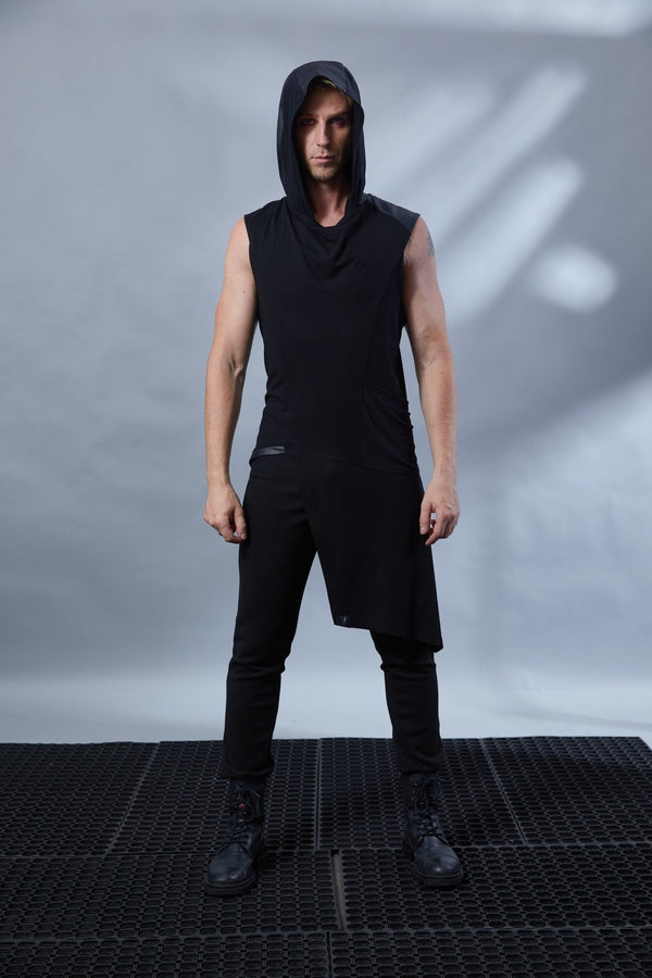 ERL Black asymmetric shirt