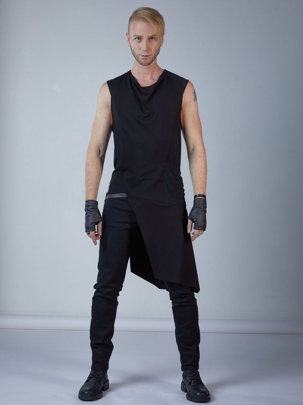 ERL Black asymmetric shirt