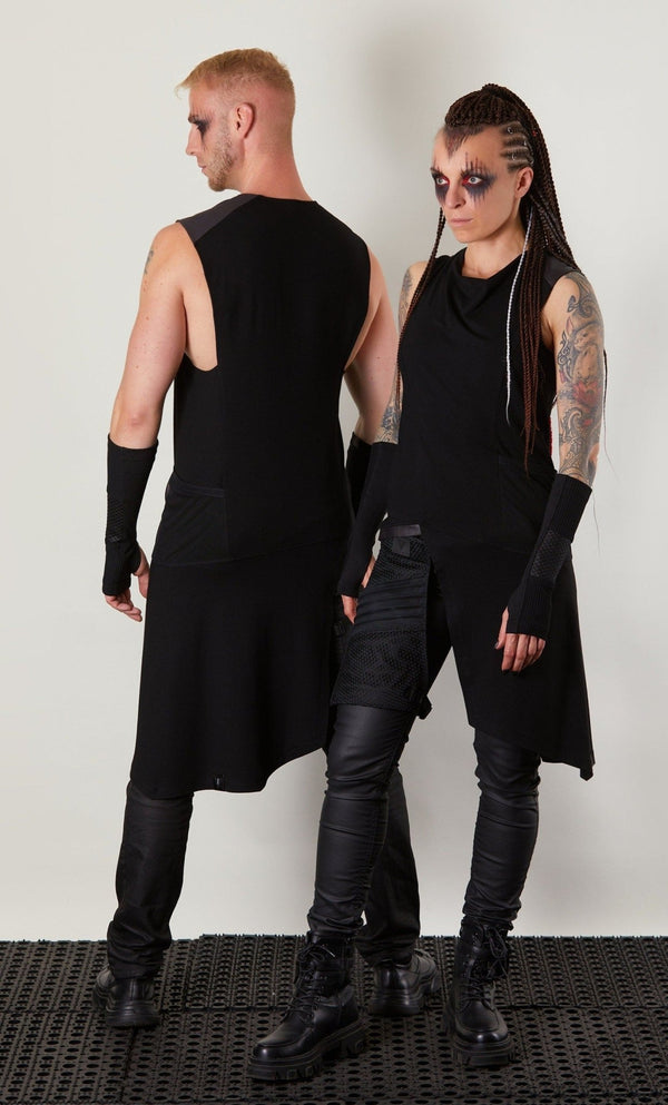ERL Black asymmetric shirt