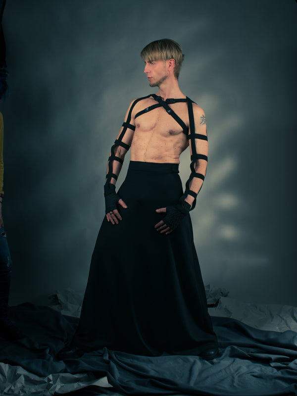 SH-EL Black elastic sleeve harness