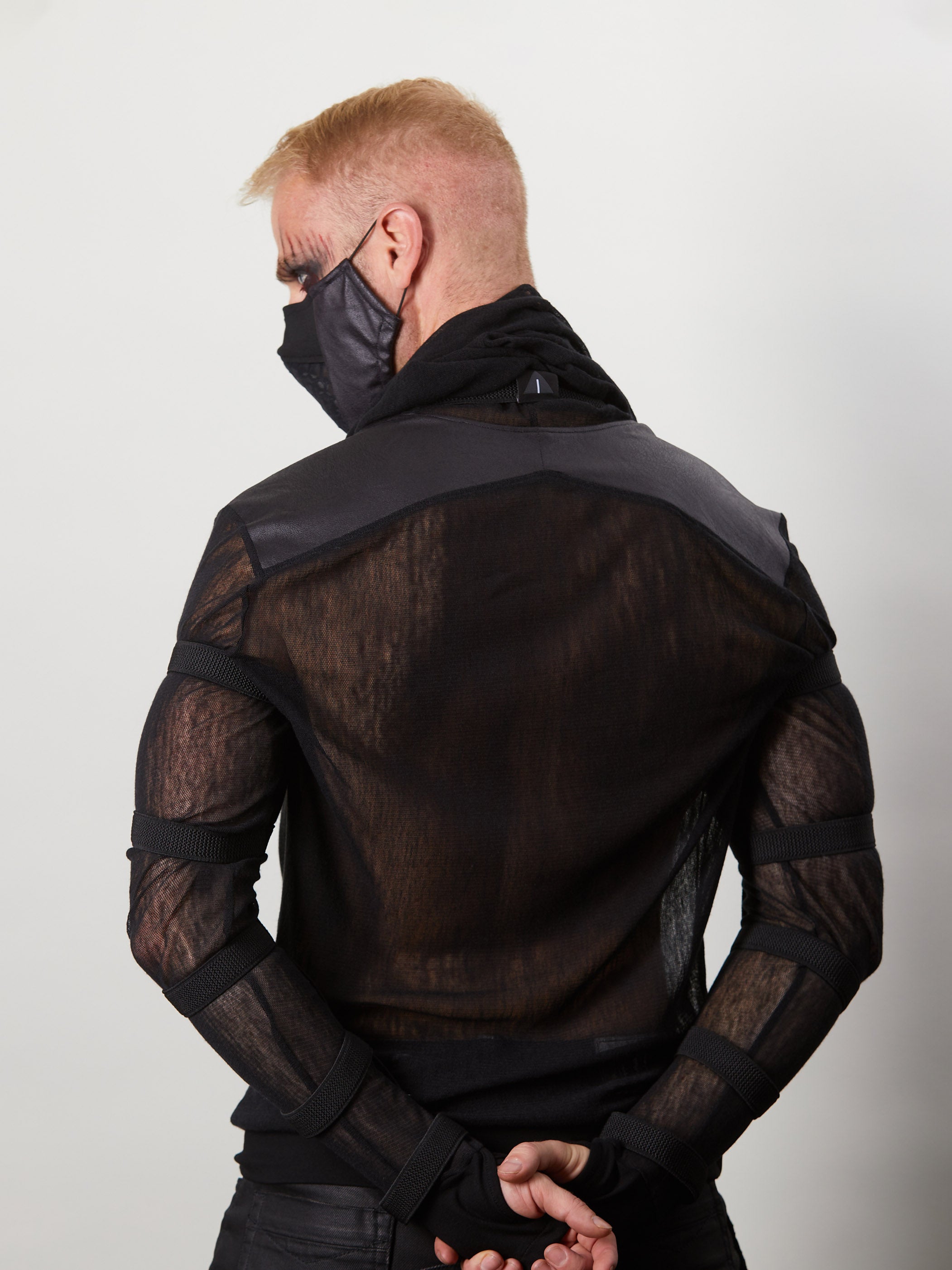 FG-EL Schwarzes elastisches Manschettengeschirr