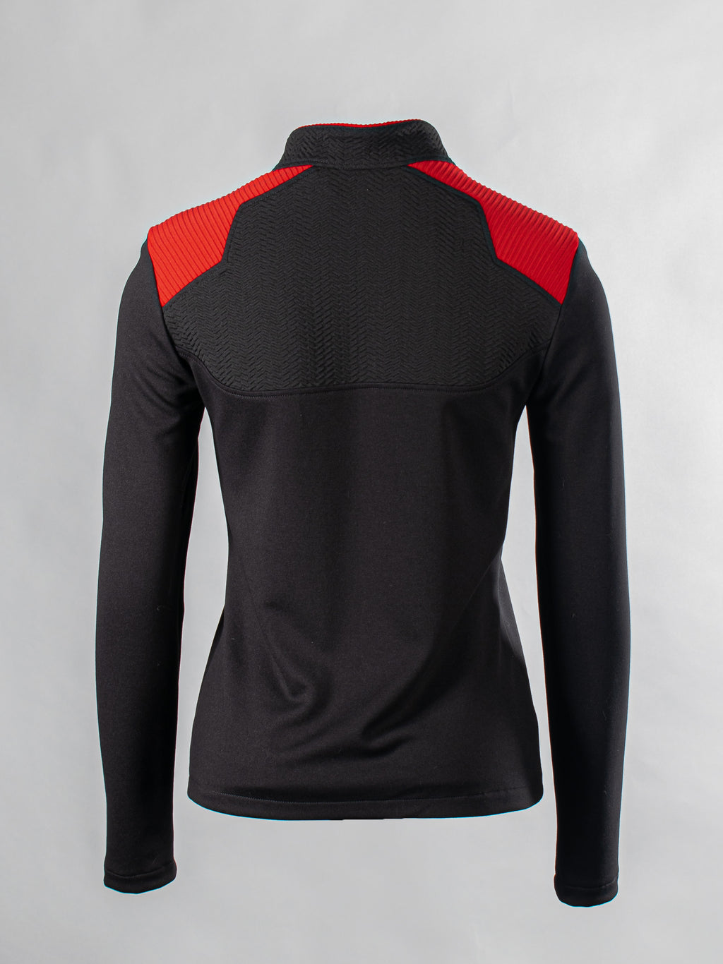 Pull-over noir et rouge pour femme 2PT-RR-36