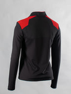 Pull-over noir et rouge pour femme 2PT-RR-36