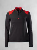 Pull-over noir et rouge pour femme 2PT-RR-36