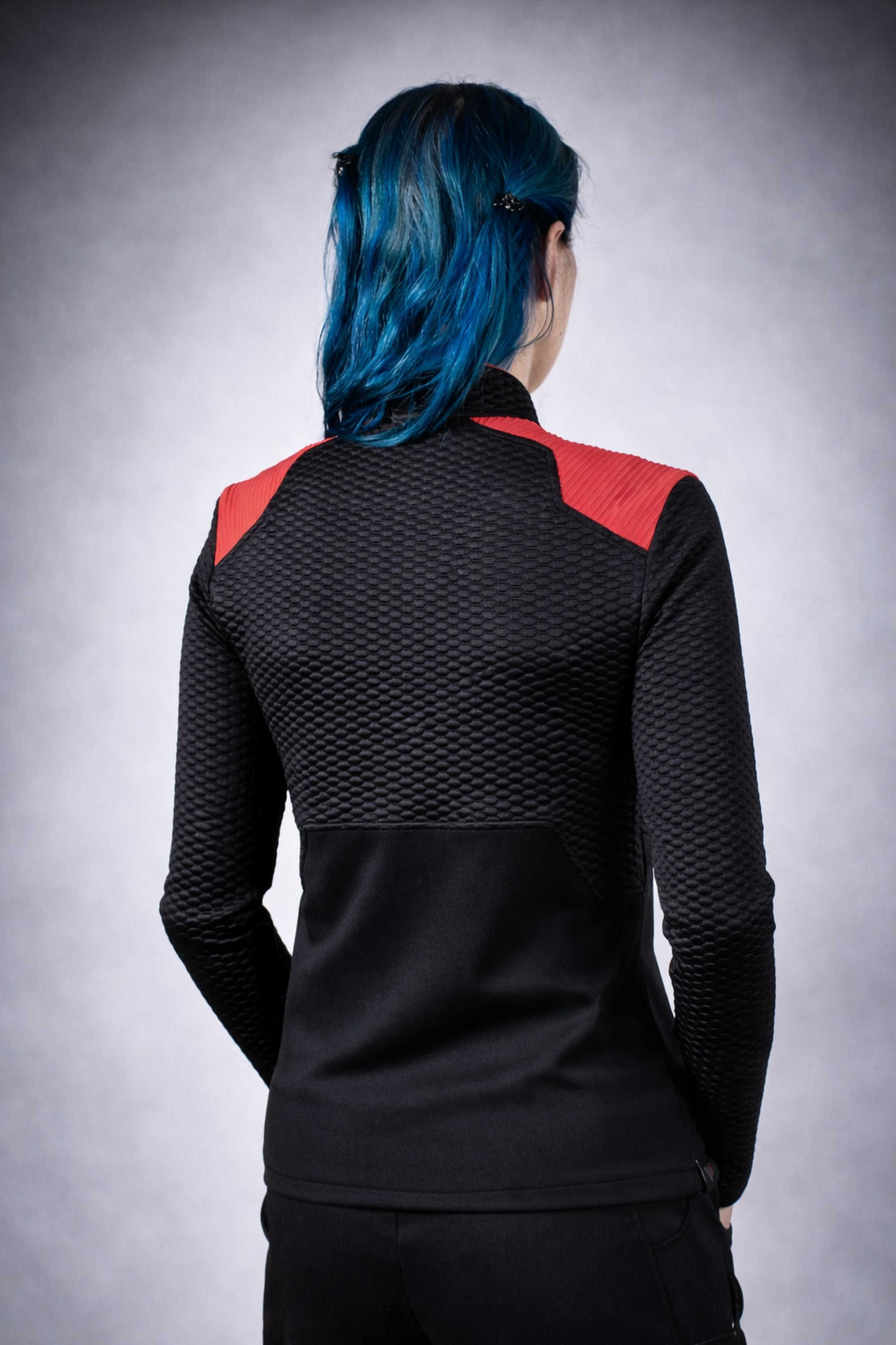 Pull-over RR Q10 noir et rouge pour femme
