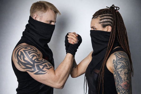 Écharpe infinie noire SC2 Q8