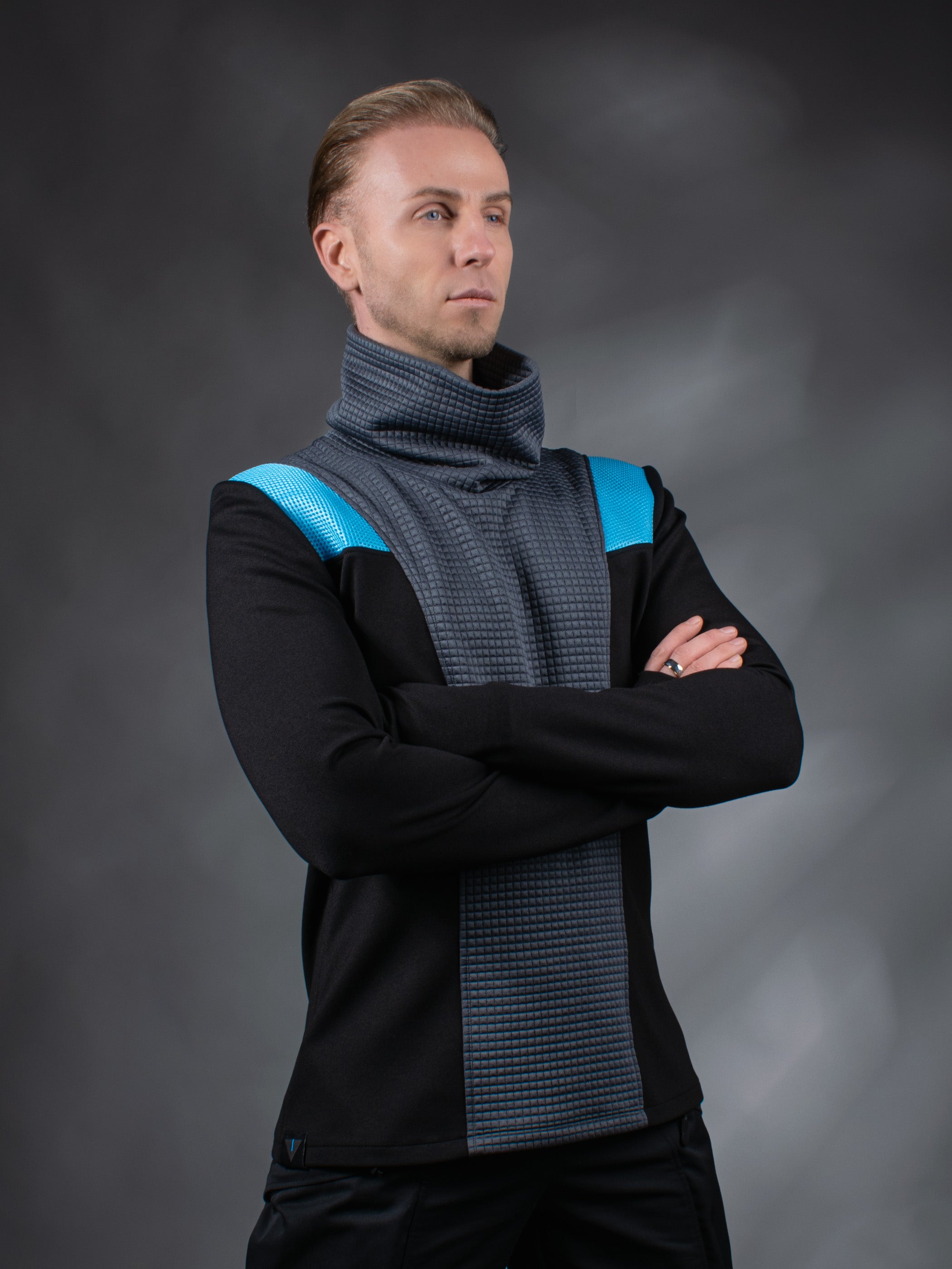 Pull cyberpunk gris CC2-8