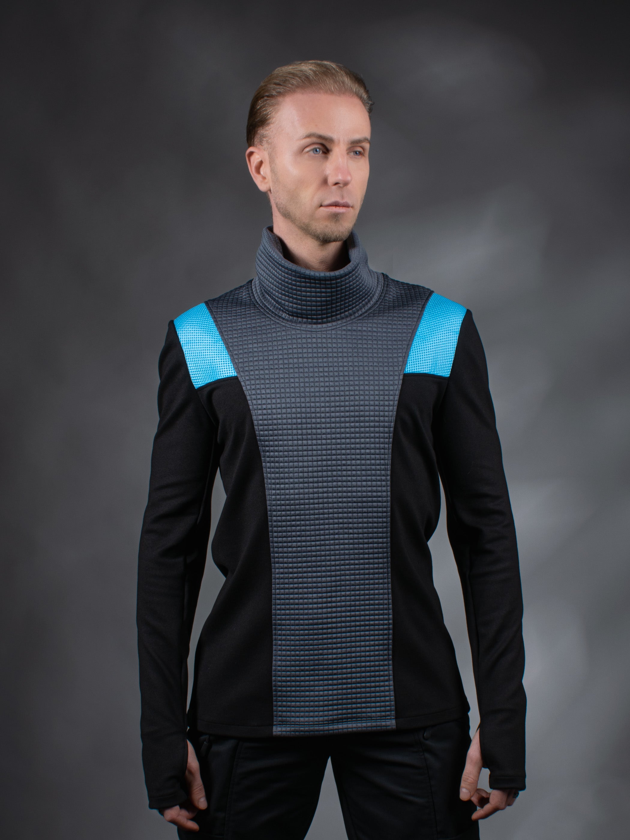 Pull cyberpunk gris CC2-8