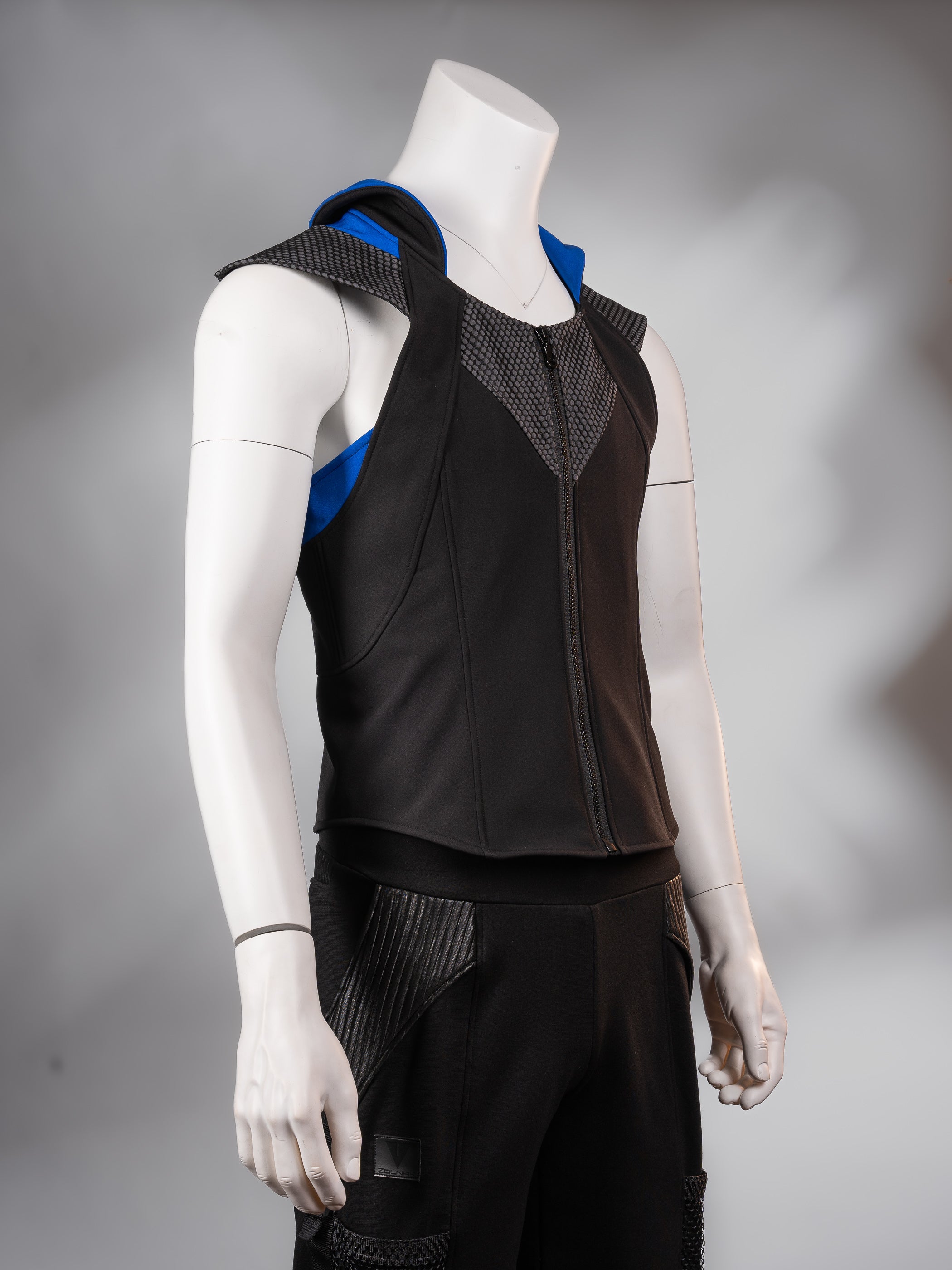 CIVILIZED Transeform Coverd Vest size：1 OD-L Black Futuristic Vest | Cyberpunk Avant-Garde – ZOLNAR