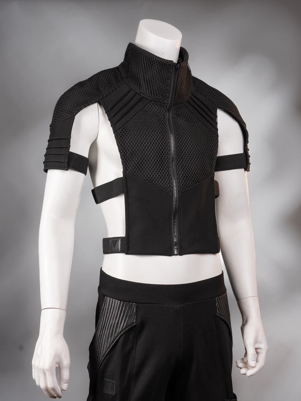488-L Black cyberpunk vest