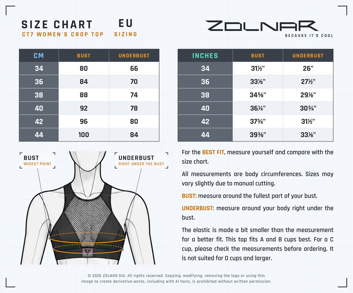 ct7 size chart