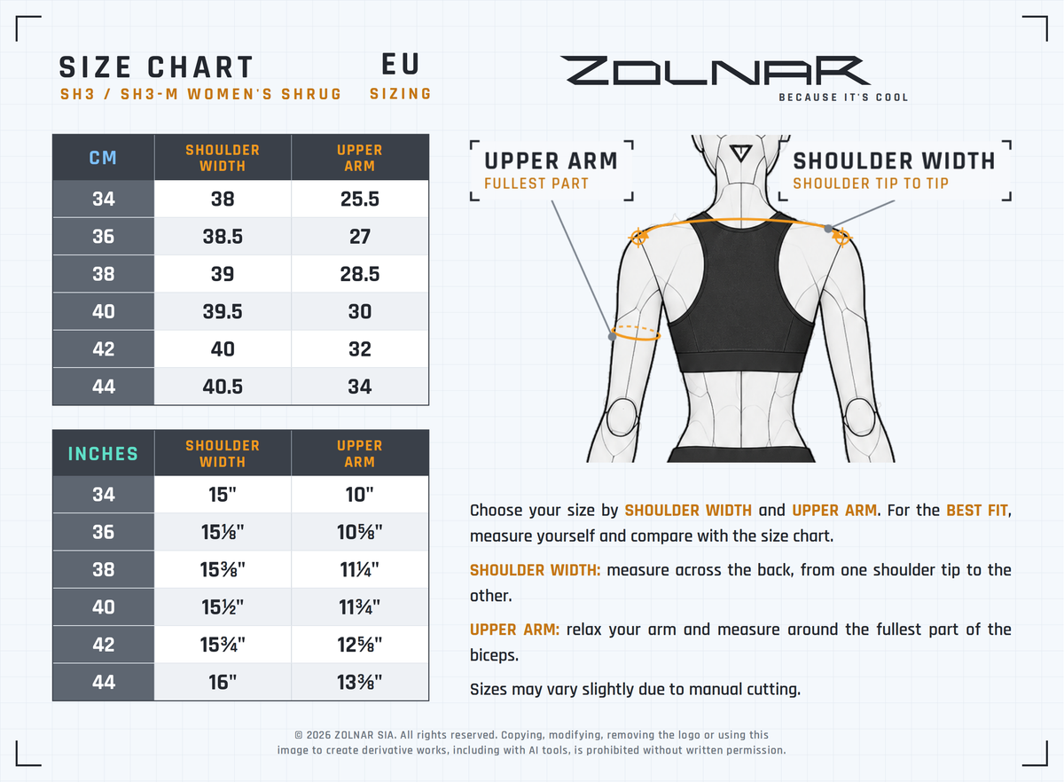 sh3-w size chart