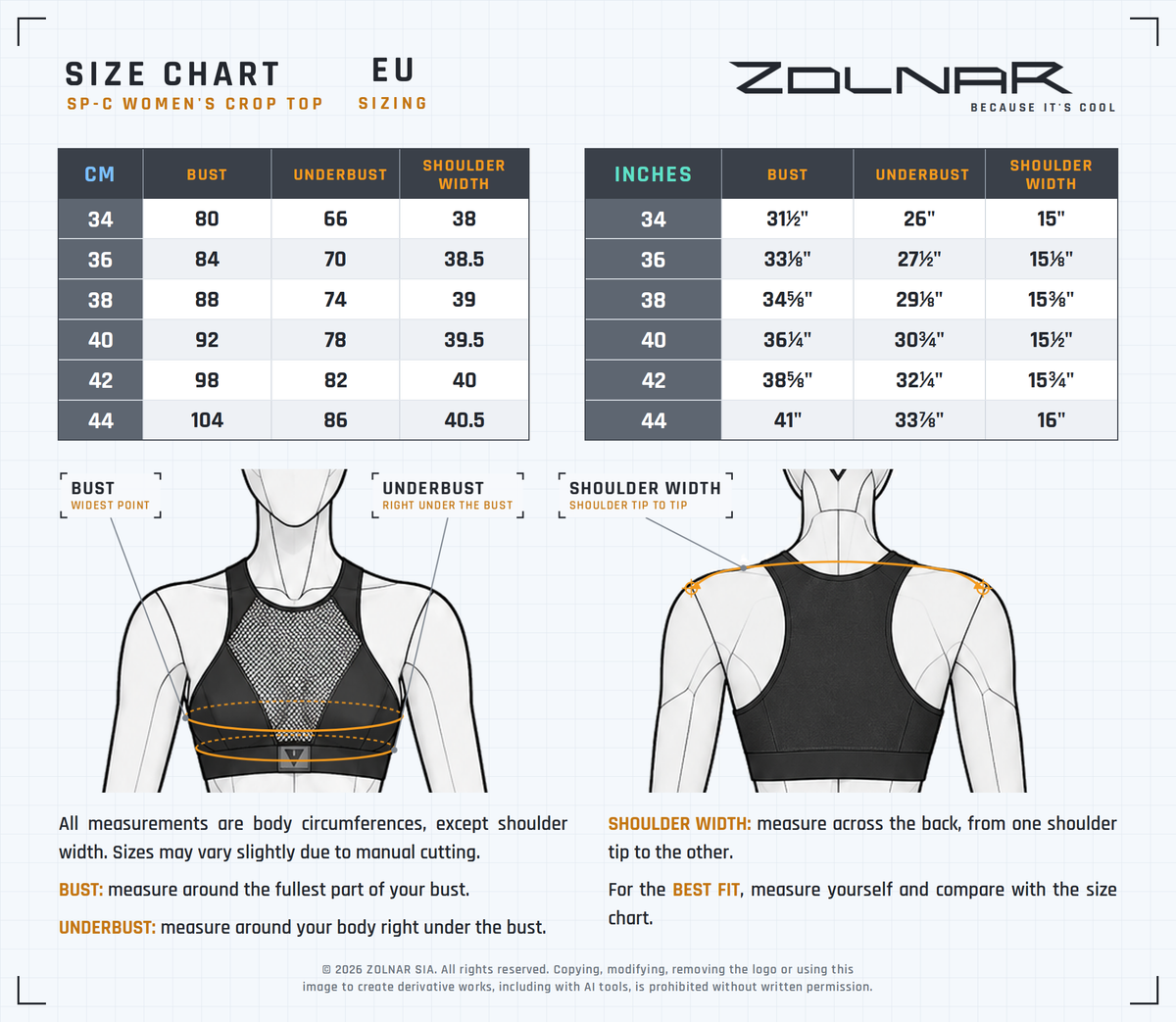 spc size chart