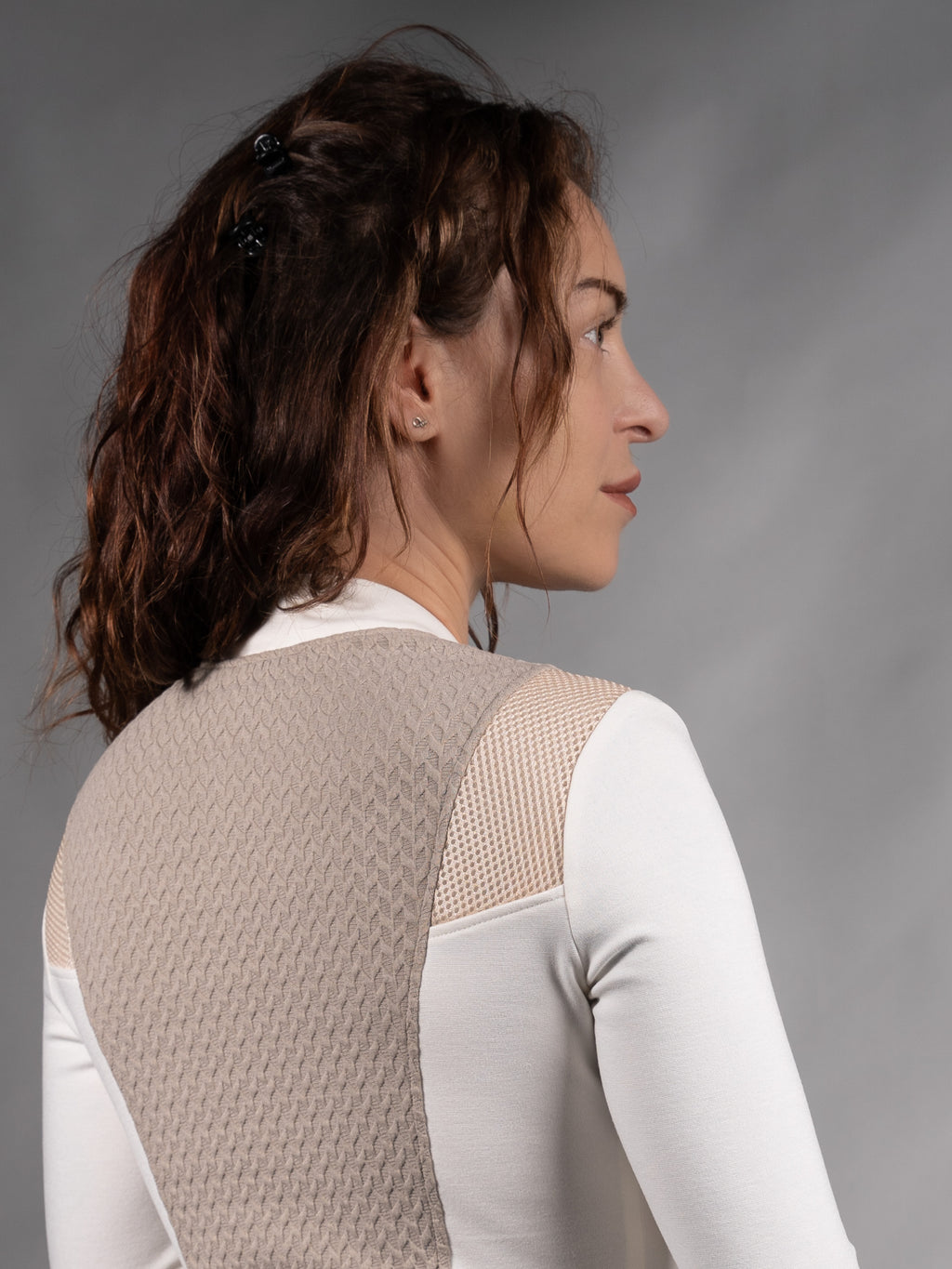 PT-CC1-05 Weißer/beiger Cyberpunk-Pullover