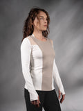 PT-CC1-05 Weißer/beiger Cyberpunk-Pullover