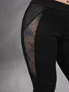 PA-M Black leggings with mesh inserts