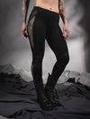 PA-M Black leggings with mesh inserts