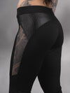 PA-M Black leggings with mesh inserts