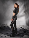 PA-M Black leggings with mesh inserts