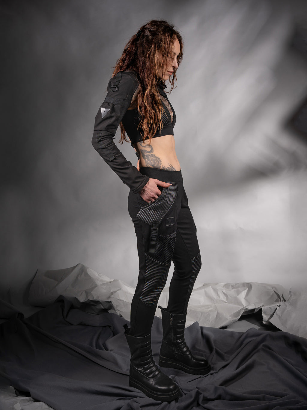 CP Black crop top