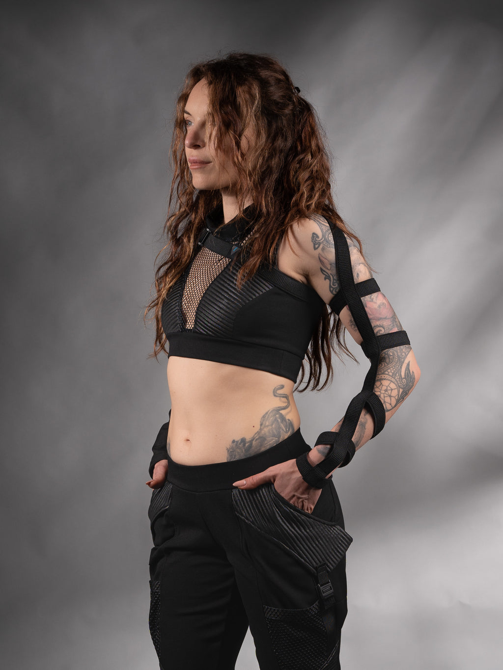 CP Black crop top