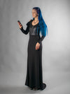 PT-AF 36 EU size Black mermaid dress with mesh back