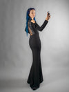 PT-AF 36 EU size Black mermaid dress with mesh back