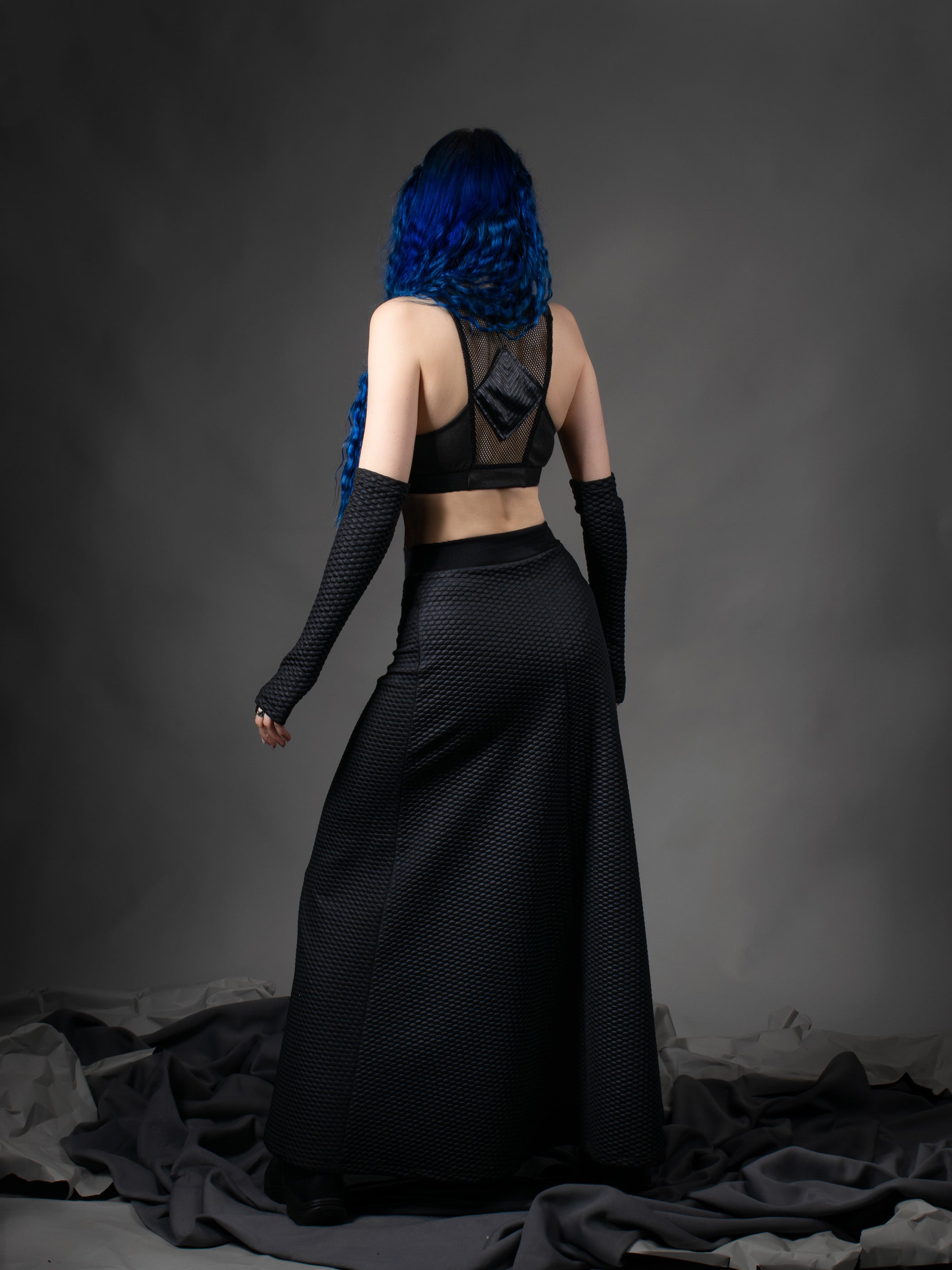 Jupe longue noire SK-L Q10