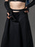 PT-902 SK-C 38 Black women's maxi skirt with hidden pocket