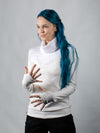 5PT-PR-00 36 White sweater with MESH insert