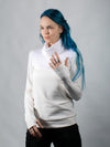 5PT-PR-00 36 White sweater with MESH insert