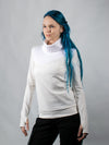 5PT-PR-00 36 White sweater with MESH insert