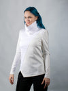 2PT-AB-00 36 EU White asymmetrical sweater