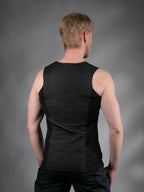 RA2 Q2 Black sleeveless shirt with red insert