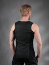 RA2 Q2 Black sleeveless shirt with red insert