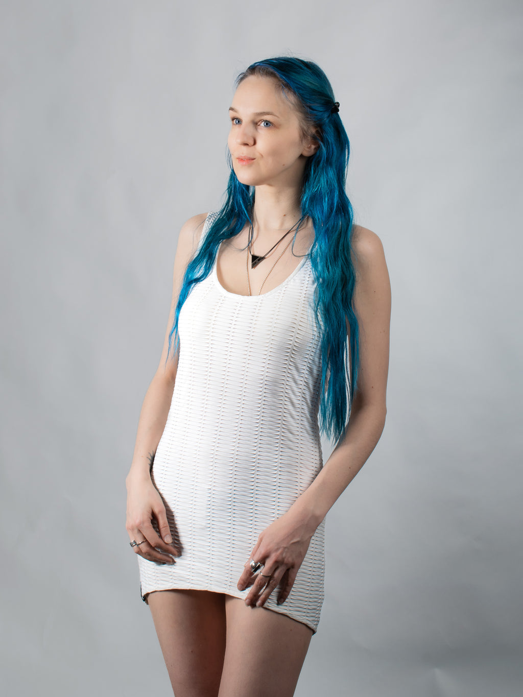 SE-00 Weißes ärmelloses Tanktop