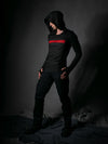 RA2 Q2 Black sleeveless shirt with red insert