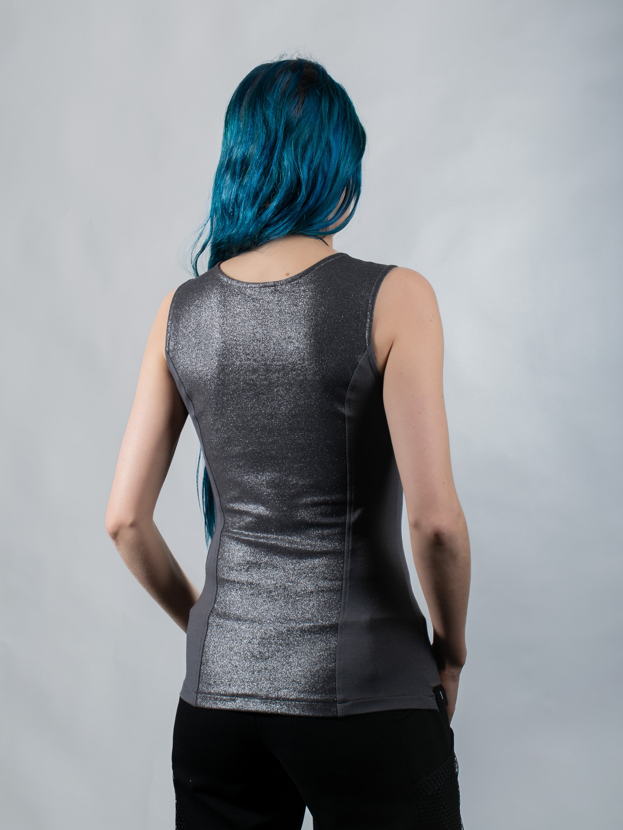 ST-L-8 Graues ärmelloses Top
