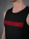 RA2 Q2 Black sleeveless shirt with red insert