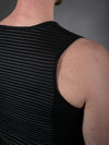 RA2 Q2 Black sleeveless shirt with red insert