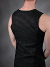 RA2 Q2 Black sleeveless shirt with red insert